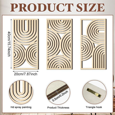 Hollow Wood Panel Wall Art Decor