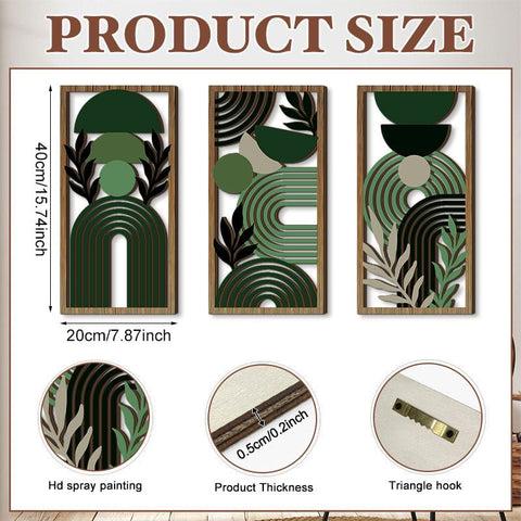 Hollow Wood Panel Wall Art Decor