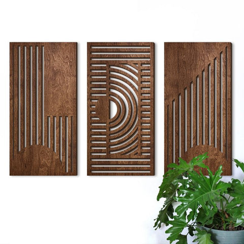 Hollow Wood Panel Wall Art Decor