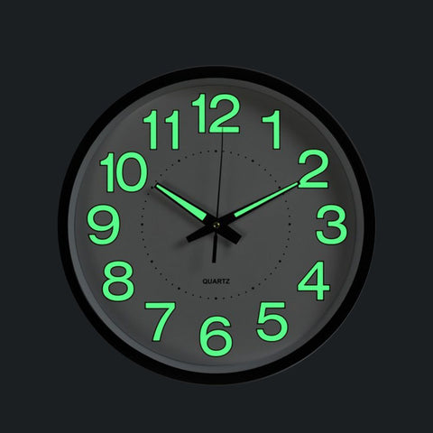 Glow-in-the-Dark Luminous Quartz Clock