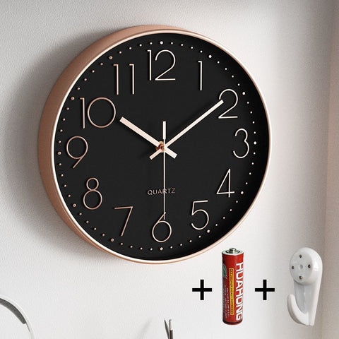 Silent Round Minimalist Quartz Clock