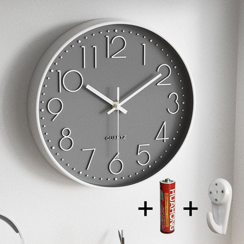 Silent Round Minimalist Quartz Clock