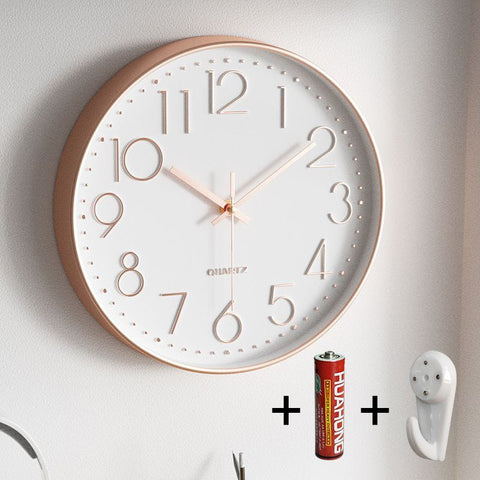 Silent Round Minimalist Quartz Clock