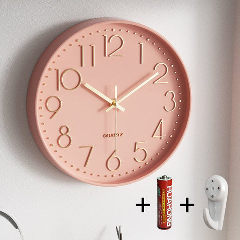 Silent Round Minimalist Quartz Clock
