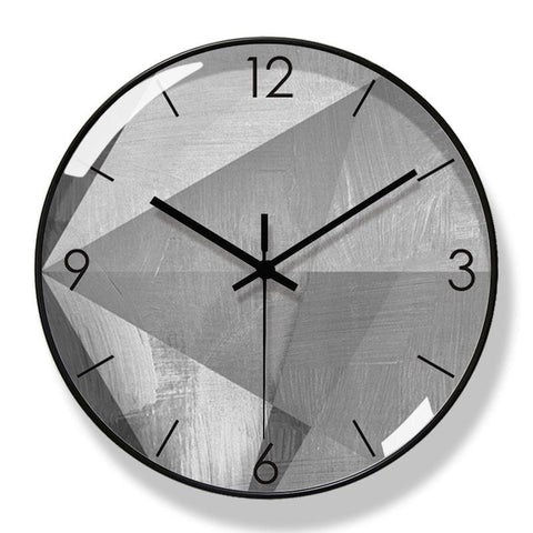 Gray Silent Minimalist Industrial Clock