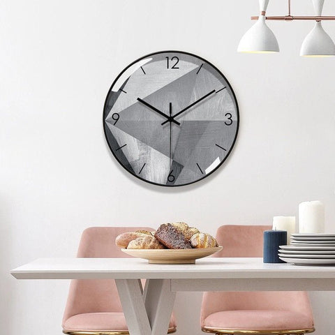 Gray Silent Minimalist Industrial Clock