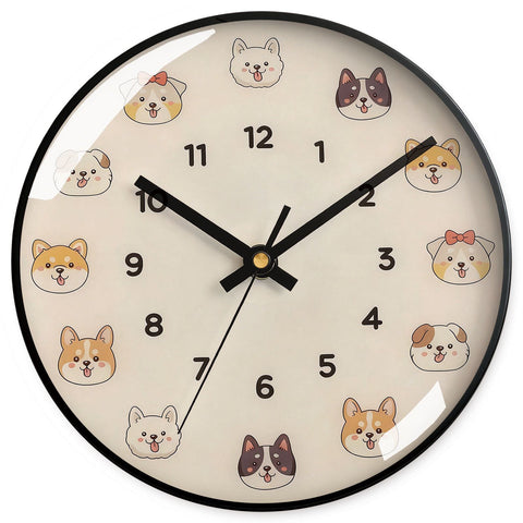 Cartoon Cat Minimalist Quartz Clock