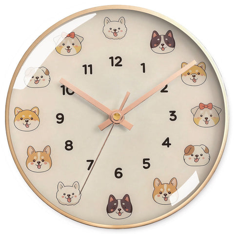 Cartoon Cat Minimalist Quartz Clock