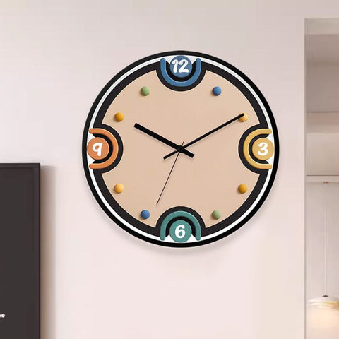 Cream Modern Silent Minimalist Clock