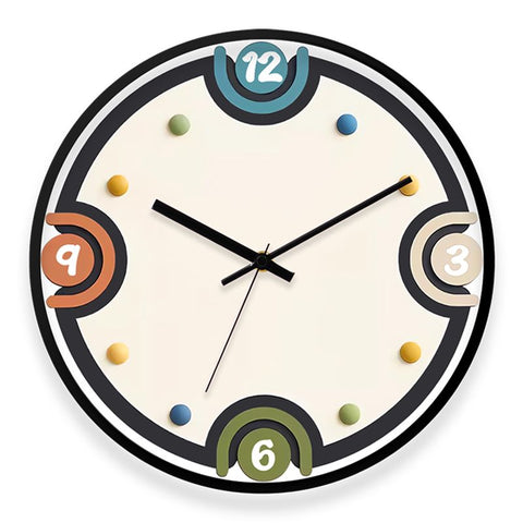 Cream Modern Silent Minimalist Clock