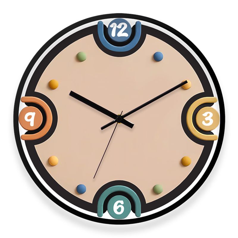 Cream Modern Silent Minimalist Clock