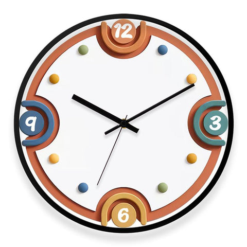 Cream Modern Silent Minimalist Clock