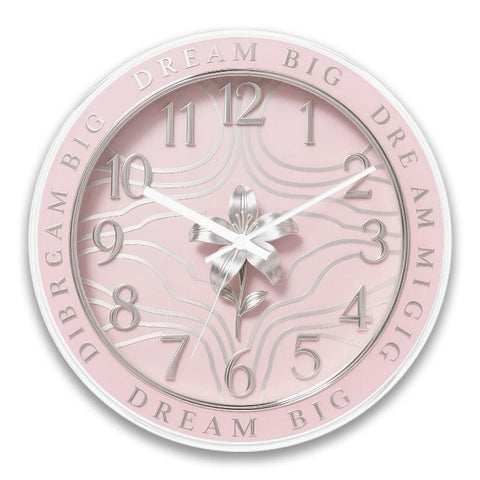 3D Lily Pink Korean Style Clock