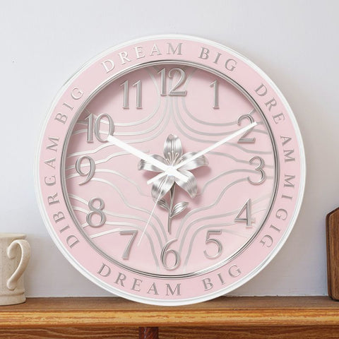 3D Lily Pink Korean Style Clock