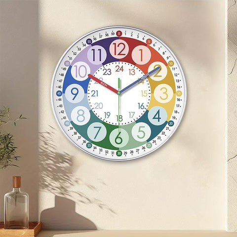 Colorful Silent Children Educational Clock
