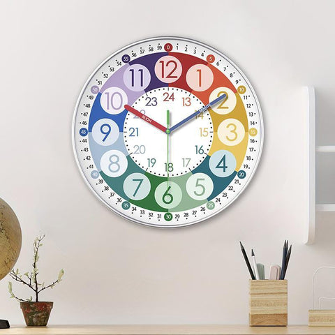 Colorful Silent Children Educational Clock