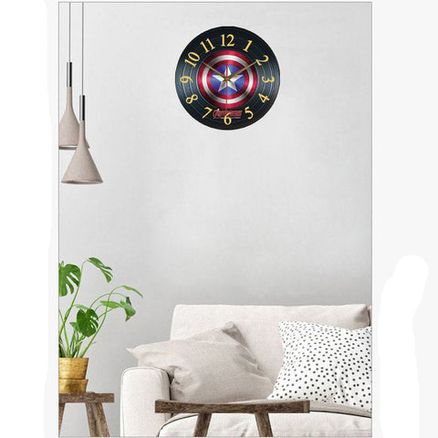 Vinyl Record Retro Silent Clock