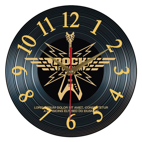 Vinyl Record Retro Silent Clock