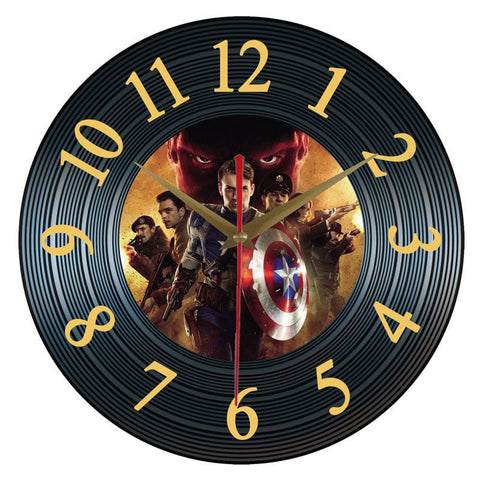 Vinyl Record Retro Silent Clock