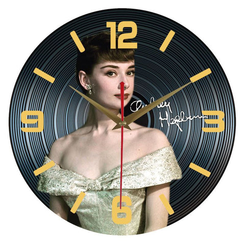 Vinyl Record Retro Silent Clock