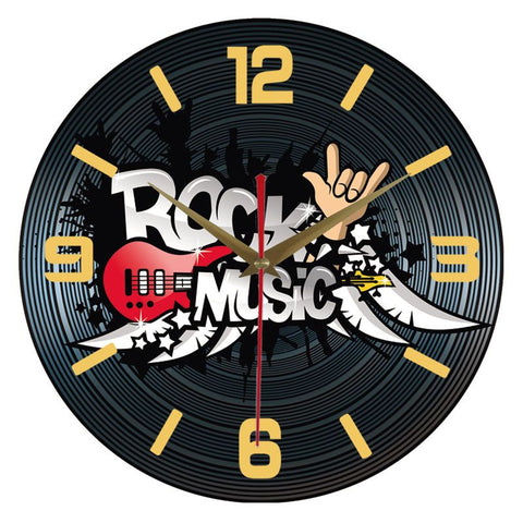 Vinyl Record Retro Silent Clock