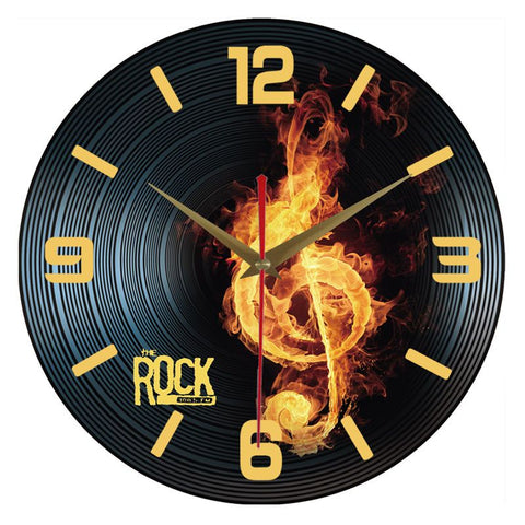 Vinyl Record Retro Silent Clock