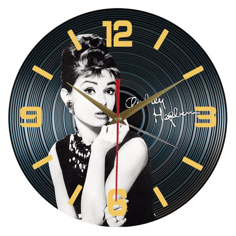 Vinyl Record Retro Silent Clock