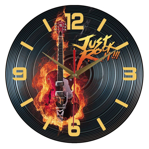 Vinyl Record Retro Silent Clock