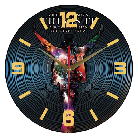 Vinyl Record Retro Silent Clock