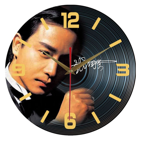 Vinyl Record Retro Silent Clock