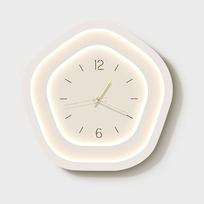 Cream Modern Minimalist Wall Clock