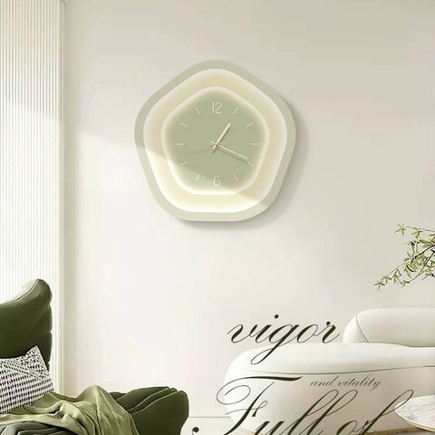 Cream Modern Minimalist Wall Clock