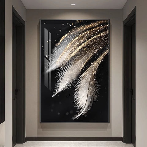 Minimalist Abstract Feather Wall Art
