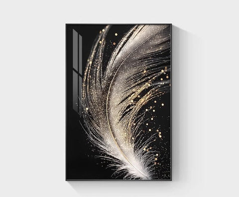 Minimalist Abstract Feather Wall Art