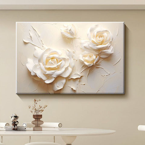 Cream Tulip Butterfly Wall Art Mural
