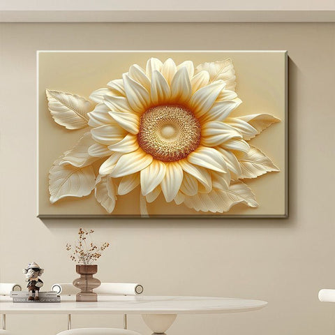 Cream Tulip Butterfly Wall Art Mural