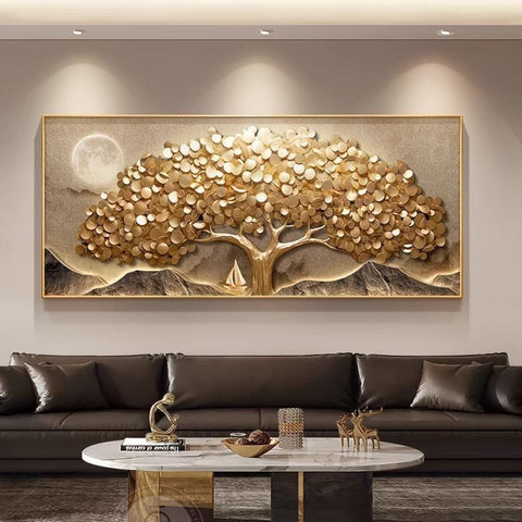 Premium Money Tree Living Room Wall Art