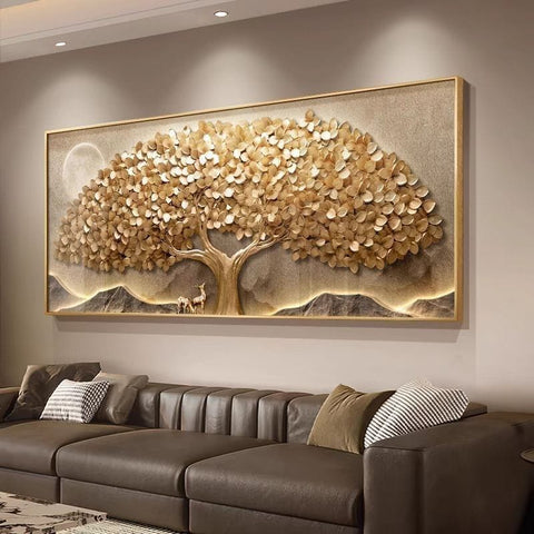 Premium Money Tree Living Room Wall Art