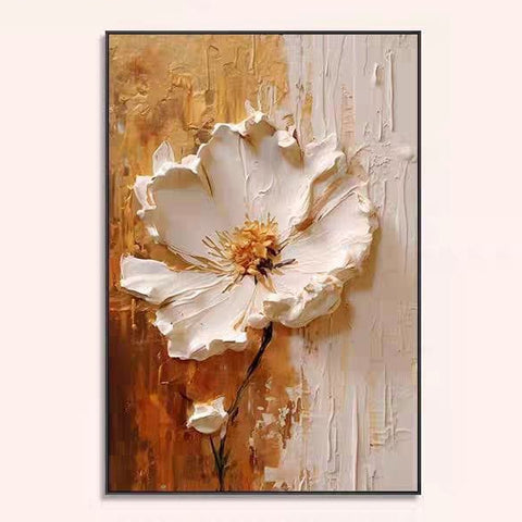 Retro Floral Living Room Wall Art