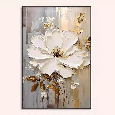 Retro Floral Living Room Wall Art