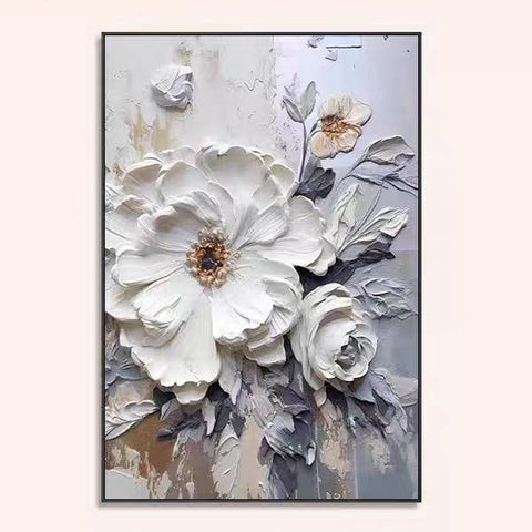 Retro Floral Living Room Wall Art