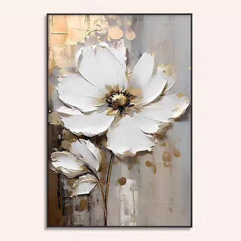 Retro Floral Living Room Wall Art