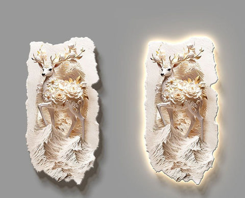 Lucky Deer Entryway Decorative Wall Art