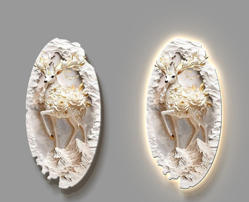 Lucky Deer Entryway Decorative Wall Art