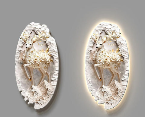 Lucky Deer Entryway Decorative Wall Art