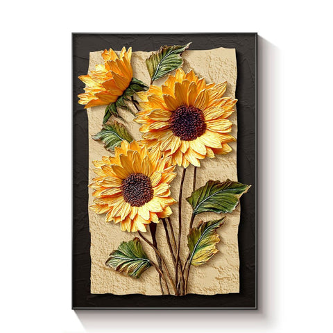 Vintage Sunflower Living Room Wall Art