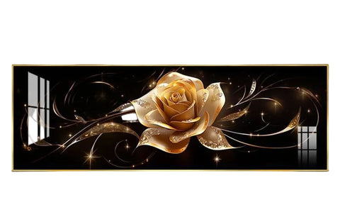 Modern Rose Abstract Horizontal Wall Painting