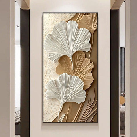 Luxury Ginkgo Leaf Modern Wall Painting