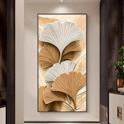 Luxury Ginkgo Leaf Modern Wall Painting