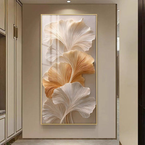Luxury Ginkgo Leaf Modern Wall Painting